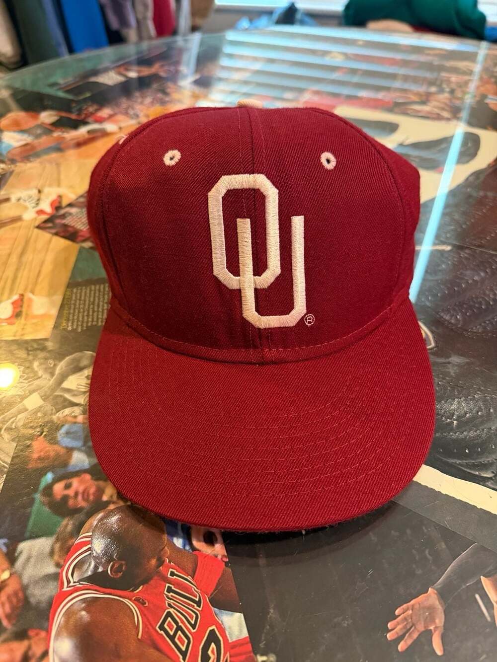 Vintage Oklahoma Sooners OU Logo Fitted Hat by Roxxi Caps
